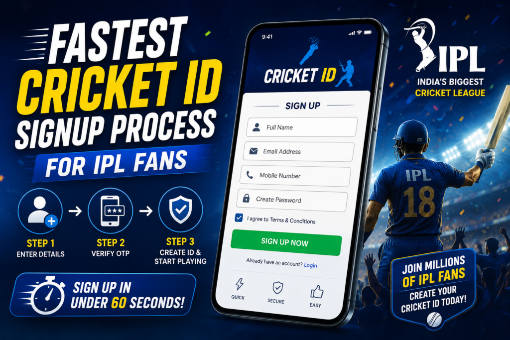 cricket id signup